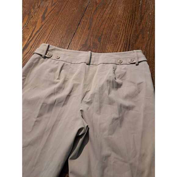 Ann Taylor Loft Women’s 12 Tan Khaki Cuffed Capri Pants Adjustable Waist - Picture 5 of 5
